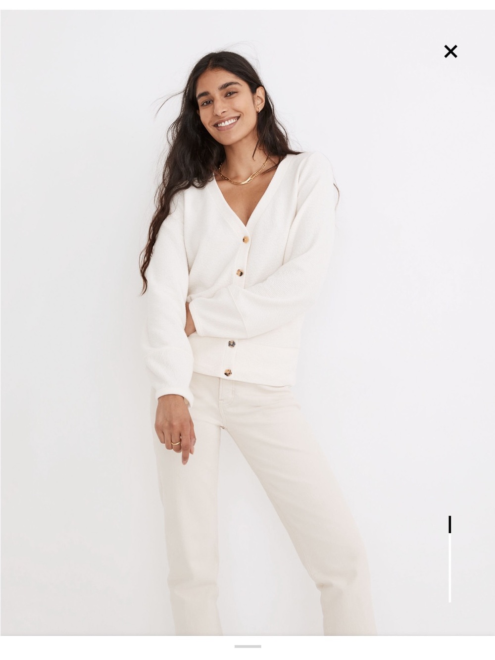 Madewell cardigan in cream white